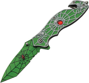 Spider Web Linerlock A/O Green