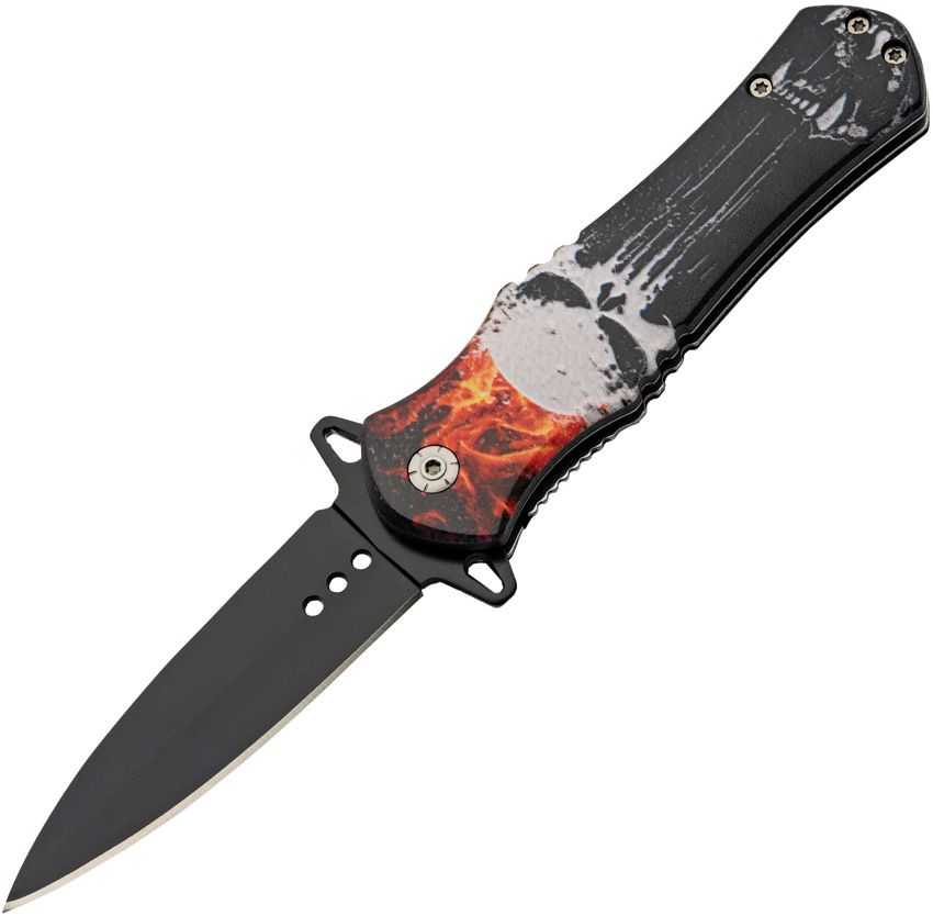 Skull Linerlock A/O Flame
