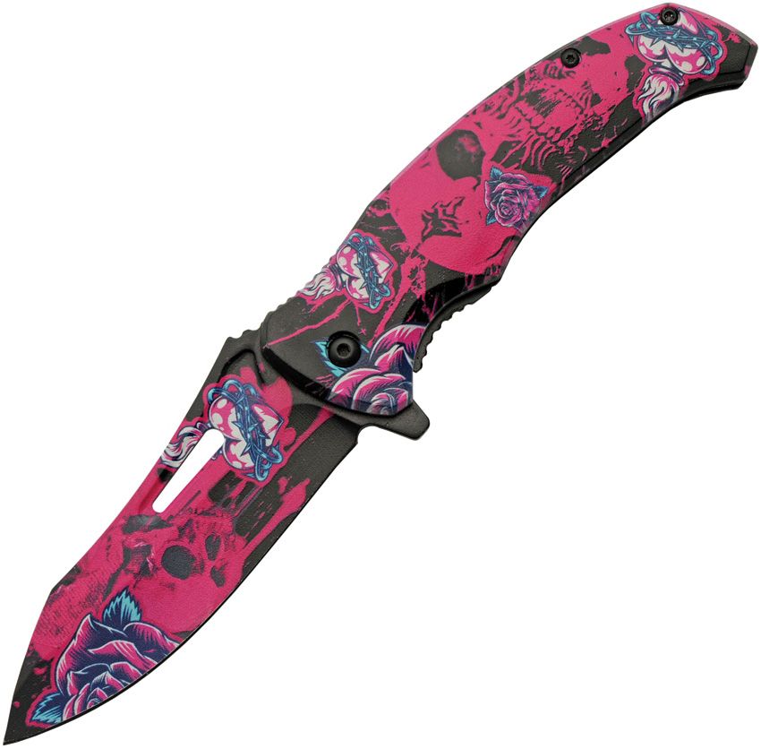 Skull Linerlock A/O Pink
